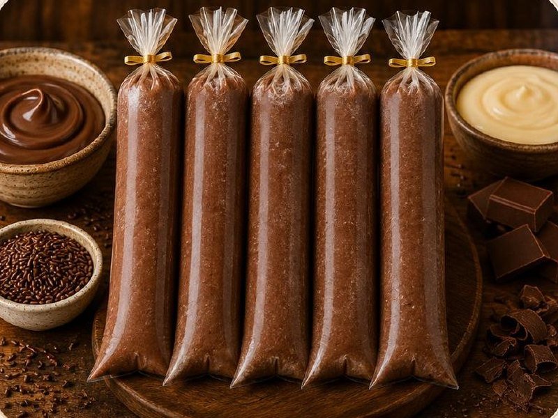 Geladinho Gourmet Recheado de Brigadeiro com Granulado