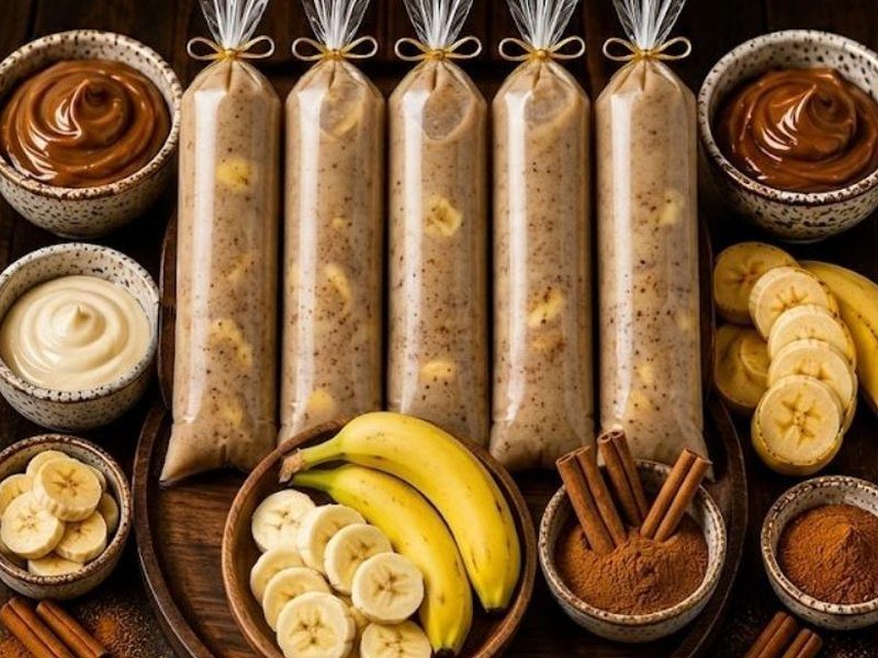 Geladinho Fit de Banana com Canela