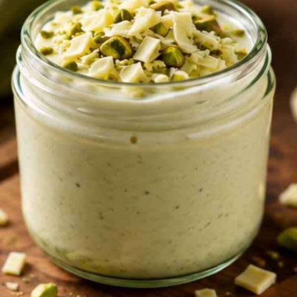 Iogurte Pistache com Chocolate Branco