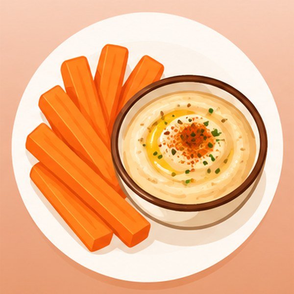 Palitos de Cenoura com Homus