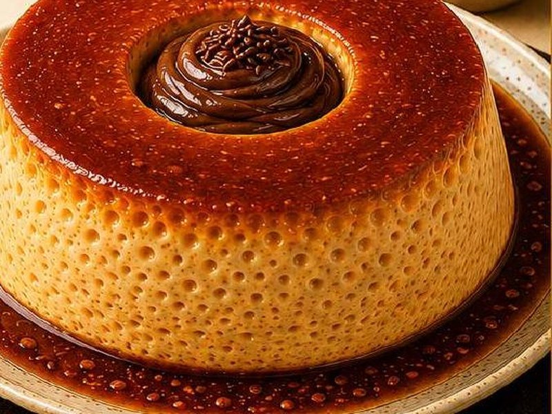 Pudim Recheado de Brigadeiro